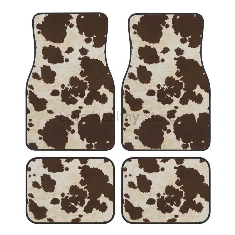 Cow Mat Rubber - Ensemble de 4 tapis de sol
