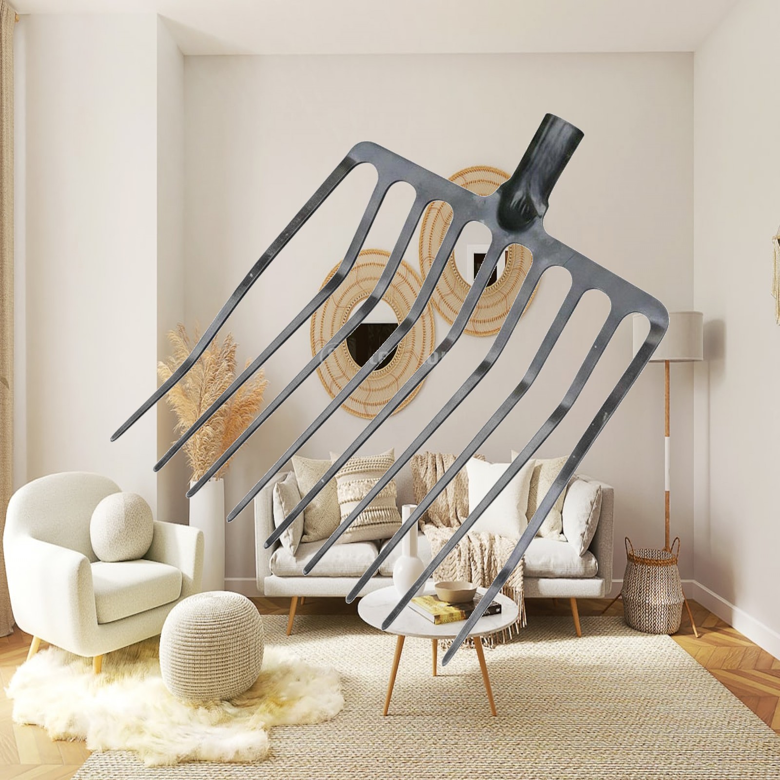Farming Agriculture Tools - Fourche agricole monobloc à dents multiples