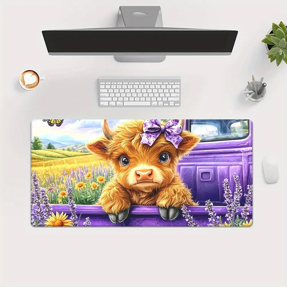 Tapis de bureau mignon avec mo - Cow Mat Rubber avis et prix