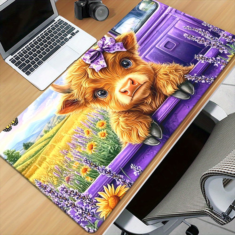 Tapis de bureau mignon avec mo - Cow Mat Rubber avis et prix