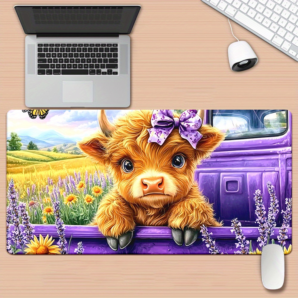 Tapis de bureau mignon avec mo - Cow Mat Rubber avis et prix