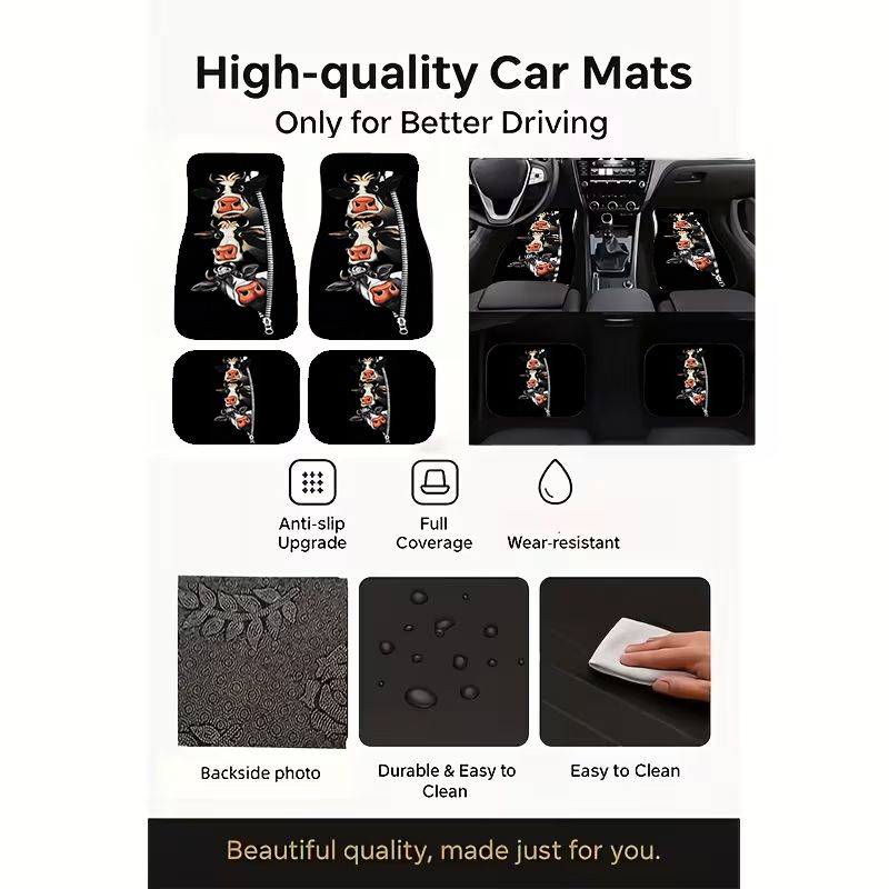 Tapis de sol de voiture avec f - Cow Mat Rubber avis et prix