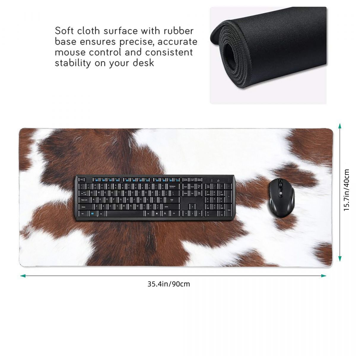 Grand tapis de souris à motif  - Cow Mat Rubber avis et prix
