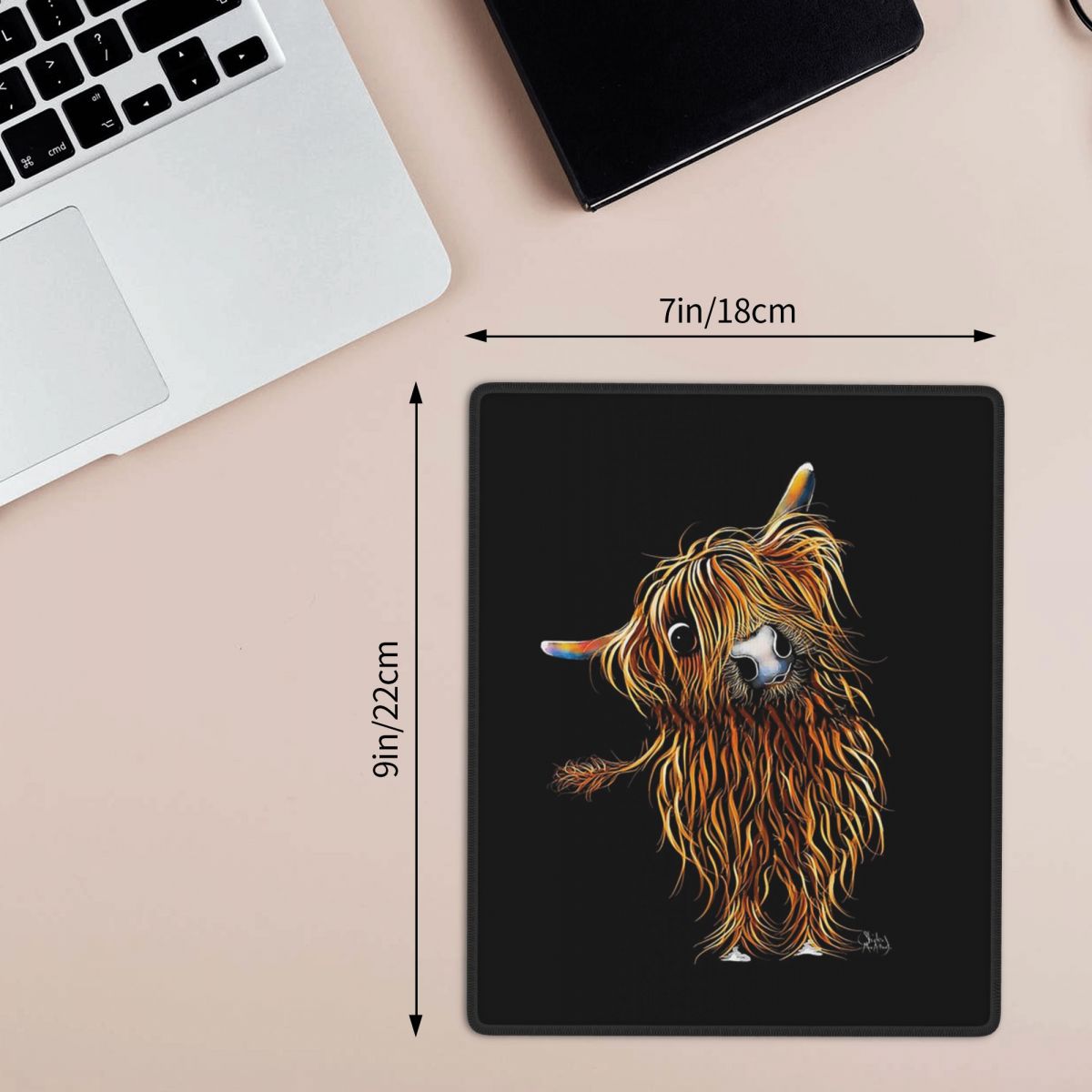 Tapis de souris avec imprimé v - Cow Mat Rubber avis et prix